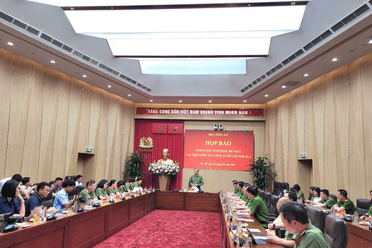 Bộ Công an họp báo thông báo tình hình, kết quả công tác công an Quý III năm 2026