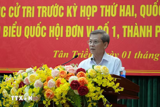 Trưởng Ban Nội chính Trung ương Lê Minh Trí tiếp xúc cử tri tại Đồng Nai