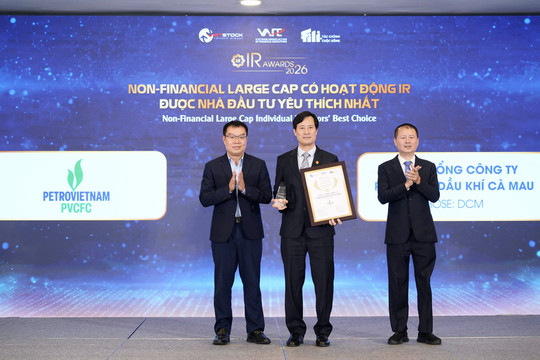 PVCFC nhận danh hiệu Doanh nghiệp có hoạt động IR được Nhà đầu tư yêu thích nhất năm 2026