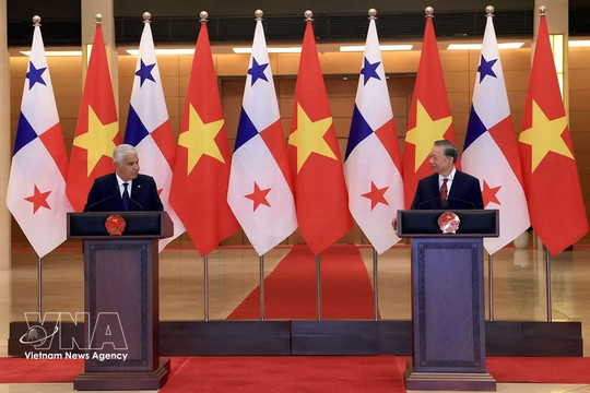 Vietnamese, Panamanian leaders meet the press following talks