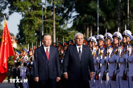 Tổng Bí thư, Chủ tịch nước Tô Lâm chủ trì Lễ đón Tổng thống Cộng hòa Panama thăm chính thức Việt Nam