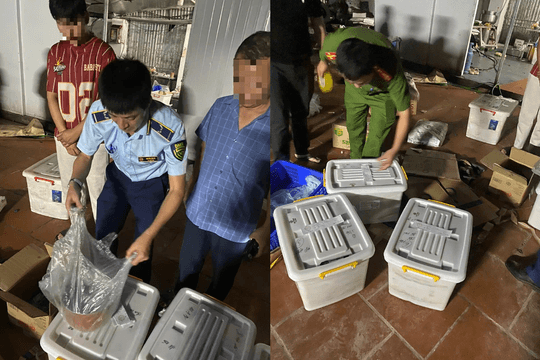 Hà Nội: Phát hiện cơ sở sản xuất giò, chả sử dụng hàn the tại xã Dân Hòa