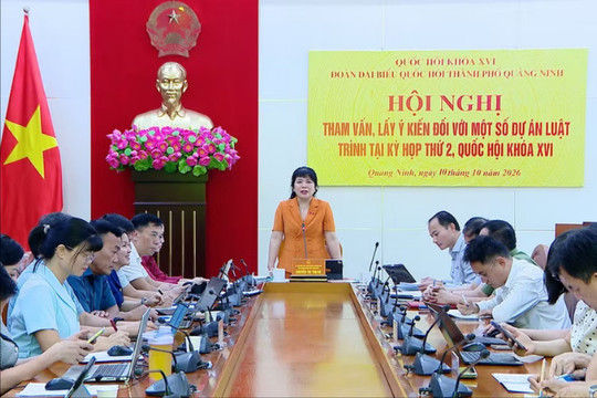 Đoàn ĐBQH thành phố Quảng Ninh tham vấn 4 dự án luật trình Kỳ họp thứ Hai