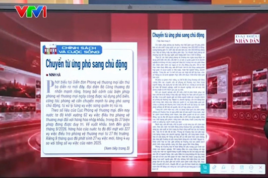 Điểm báo VTV1: Chuyển từ ứng phó sang chủ động
