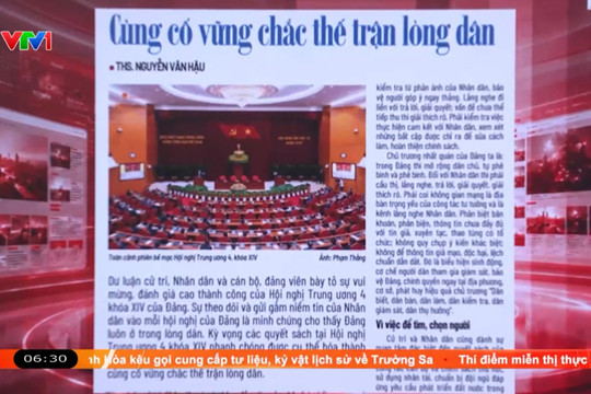 Điểm báo VTV1: Củng cố vững chắc thế trận lòng dân