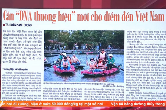 Điểm báo VTV1: Cần "DNA thương hiệu" mới cho điểm đến Việt Nam