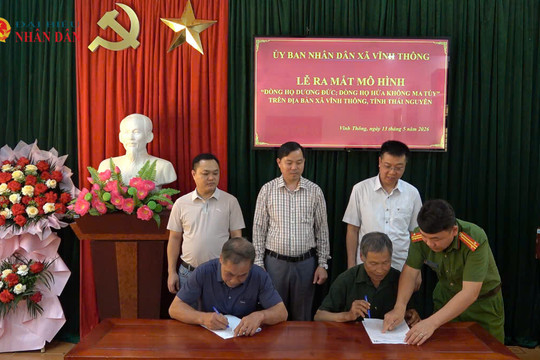 Xã Vĩnh Thông quyết tâm xây dựng địa bàn không ma túy