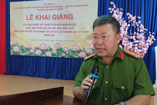 TP. Hồ Chí Minh: Đào tạo nghề cho người đang cai nghiện ma tuý tại cơ sở