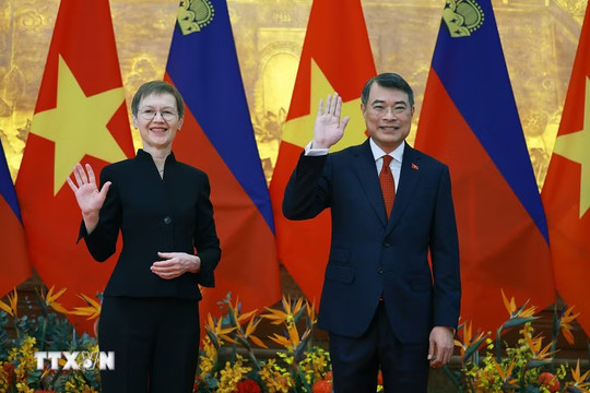 Thủ tướng Lê Minh Hưng chủ trì lễ đón chính thức Thủ tướng Liechtenstein
