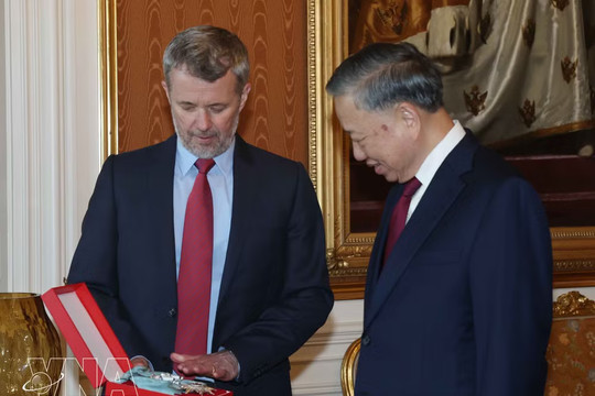Top Vietnamese leader receives Denmark’s highest-ranked honour