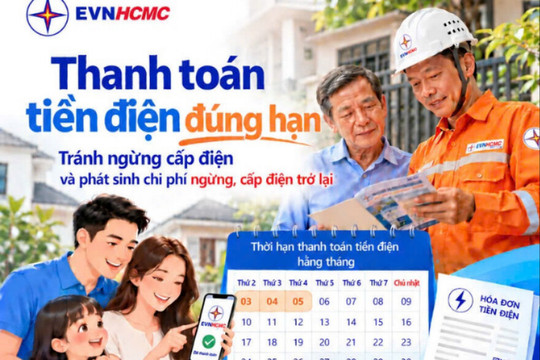 EVNHCMC ban hành đơn giá ngừng, cấp điện trở lại