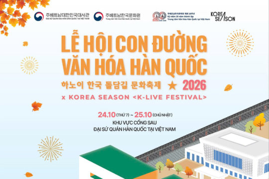 Lễ hội Con đường văn hóa Hàn Quốc 2026 sẵn sàng chào đón công chúng Hà Nội
