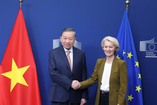 Tổng Bí thư, Chủ tịch nước Tô Lâm gặp Chủ tịch Ủy ban châu Âu Ursula von der Leyen