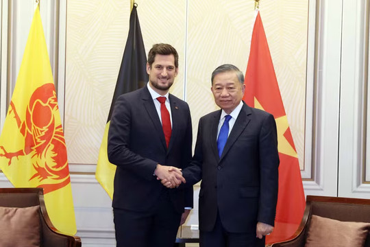 Tổng Bí thư, Chủ tịch nước Tô Lâm tiếp Bộ trưởng-Thủ hiến vùng Wallonie