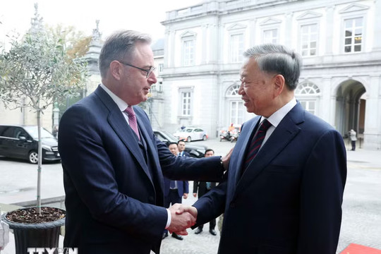 Thủ tướng Vương quốc Bỉ Bart De Wever chủ trì Lễ đón Tổng Bí thư, Chủ tịch nước Tô Lâm