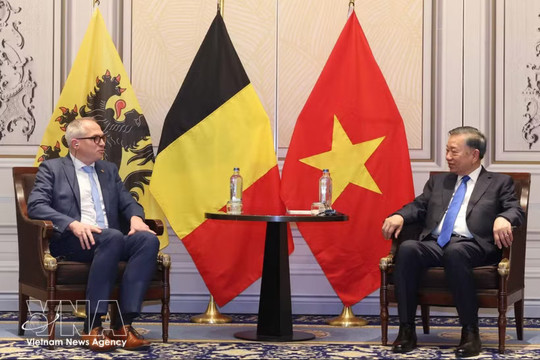 General Secretary, President To Lam receives Minister-President of Belgium's Flanders