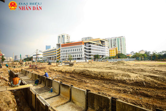 Hà Nội: Đường nối Phạm Hùng - Lê Đức Thọ thi công trở lại sau 9 năm