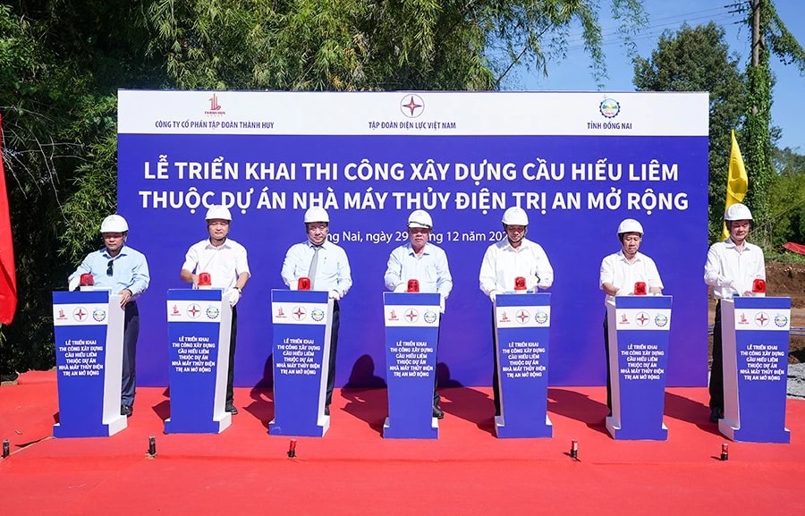 Khởi công cầu Hiếu Liêm thuộc Dự án Thủy điện Trị An mở rộng 