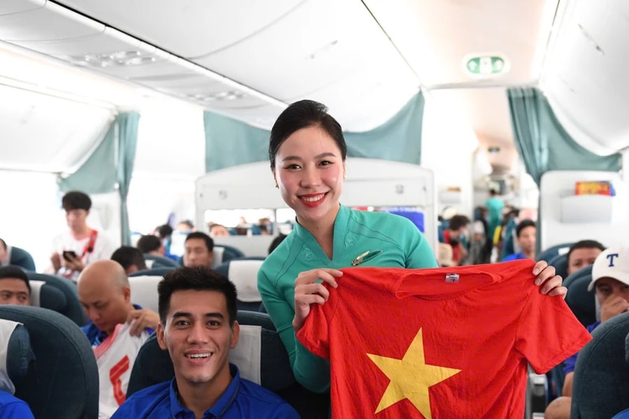 Vietnam Airlines chào mừng đương kim vô địch ASEAN Cup 2024