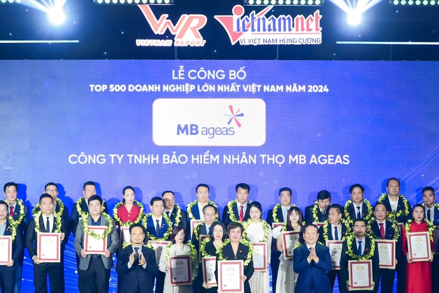Bảo hiểm Nhân thọ MB Ageas Life lọt Top 500 Doanh nghiệp lớn nhất Việt Nam 2024