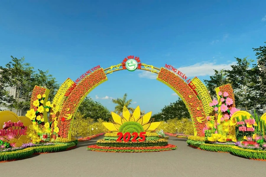 Đường hoa Xuân Cần Thơ “Hội tụ và phát triển”