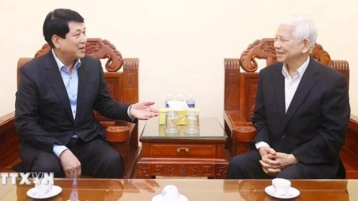 Chủ tịch nước Lương Cường chúc Tết các đồng chí nguyên Chủ tịch nước