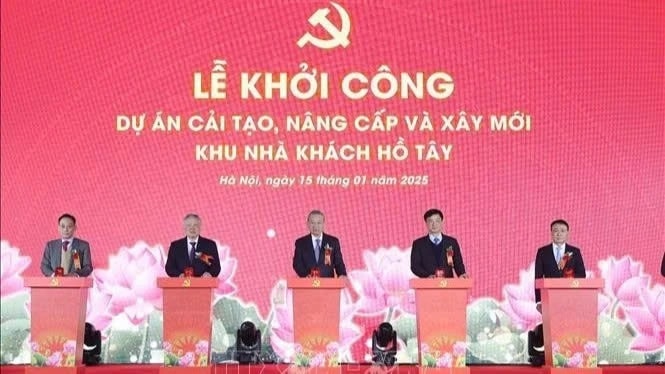 Tổng Bí thư Tô Lâm dự Lễ khởi công Dự án cải tạo, nâng cấp và xây mới khu Nhà khách Hồ Tây