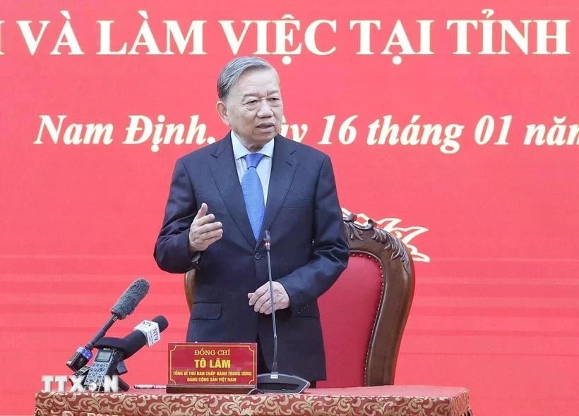 Tổng Bí thư Tô Lâm làm việc với Ban chấp hành Đảng bộ tỉnh Nam Định
