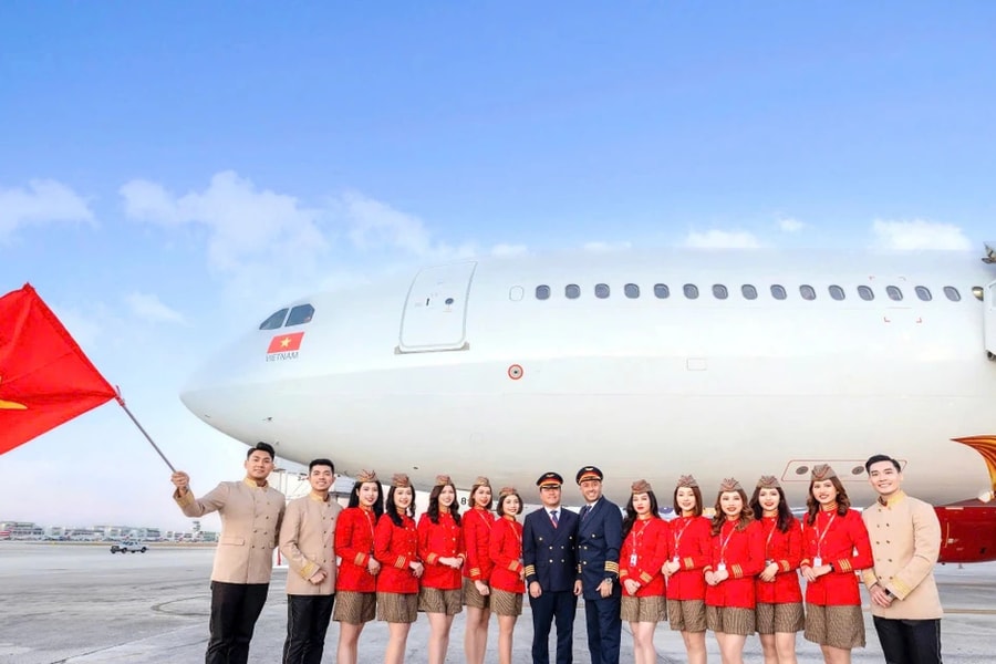 Khám phá những hình ảnh phi hành đoàn Vietjet trên chuyến bay đặc biệt tới Hoa Kỳ