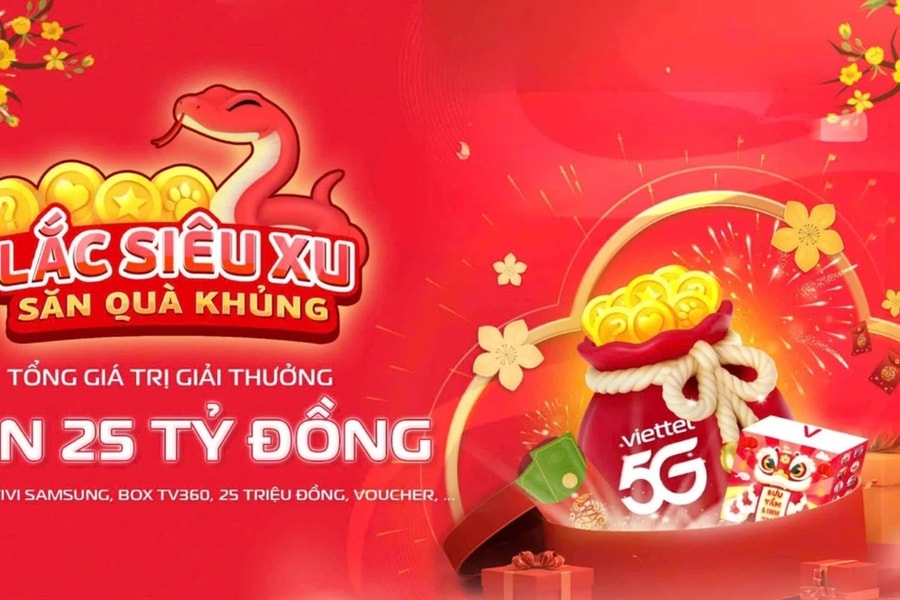 Cùng Viettel lắc siêu xu 5G săn ngay linh giáp đón Tết Ất Tỵ 2025