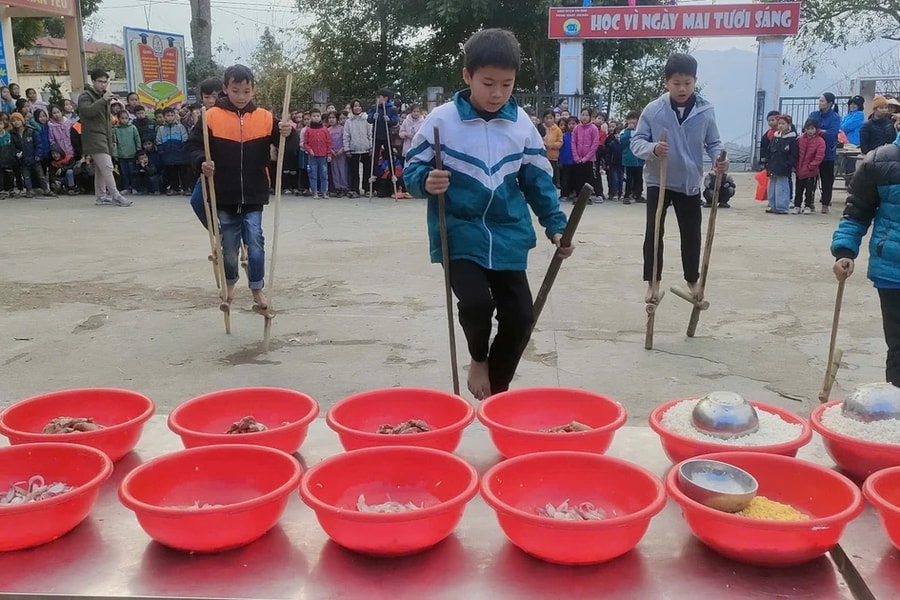 Sôi động không khí đón Tết tại các điểm trường vùng cao Hà Giang