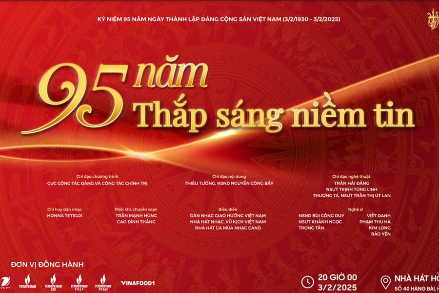 Chương trình nghệ thuật đặc biệt “95 năm thắp sáng niềm tin”