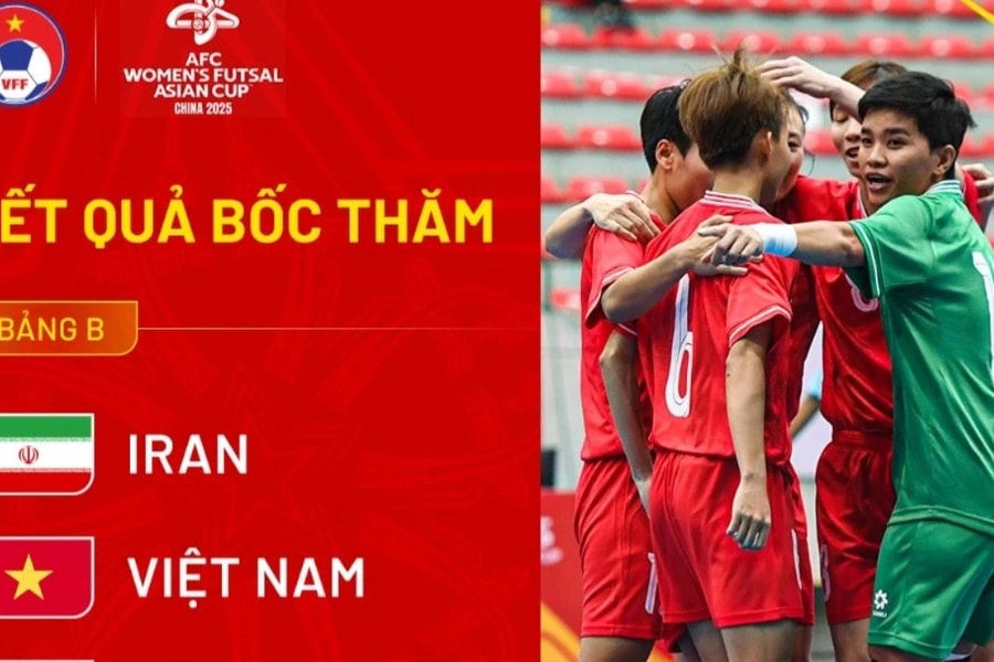 VCK Futsal nữ châu Á 2025: Việt Nam chung bảng với Iran