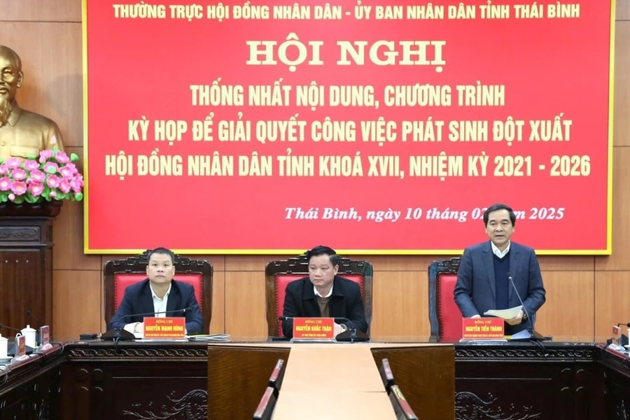 Thái Bình thống nhất nội dung, chương trình kỳ họp giải quyết công việc phát sinh đột xuất