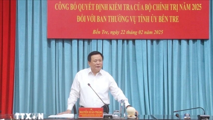 Công bố quyết định kiểm tra của Bộ Chính trị với Ban Thường vụ Tỉnh ủy Bến Tre