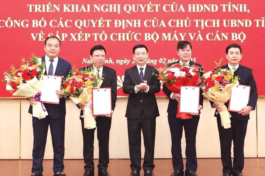 Nam Định: Hoàn thành công bố các nghị quyết, quyết định về sắp xếp tổ chức bộ máy, cán bộ