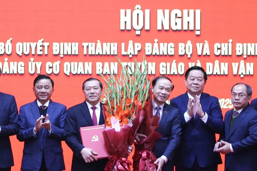 Công bố Quyết định thành lập Đảng bộ và chỉ định nhân sự cấp ủy Đảng ủy cơ quan Ban Tuyên giáo và Dân vận Trung ương