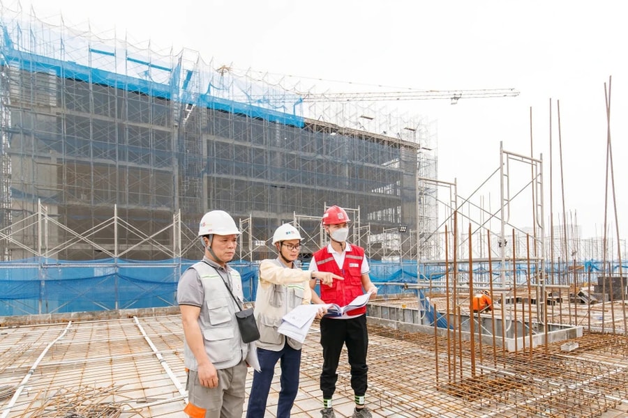 Cận cảnh công trường dự án đáng sống nhất Tây Nam Linh Đàm