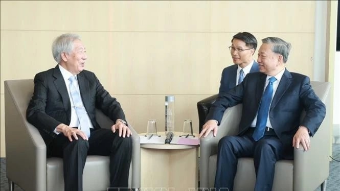 Tổng Bí thư Tô Lâm tiếp Bộ trưởng Cao cấp, Bộ trưởng Điều phối an ninh quốc gia Singapore