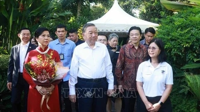 Tổng Bí thư Tô Lâm và Phu nhân dự Lễ đặt tên hoa lan tại Vườn thực vật Singapore