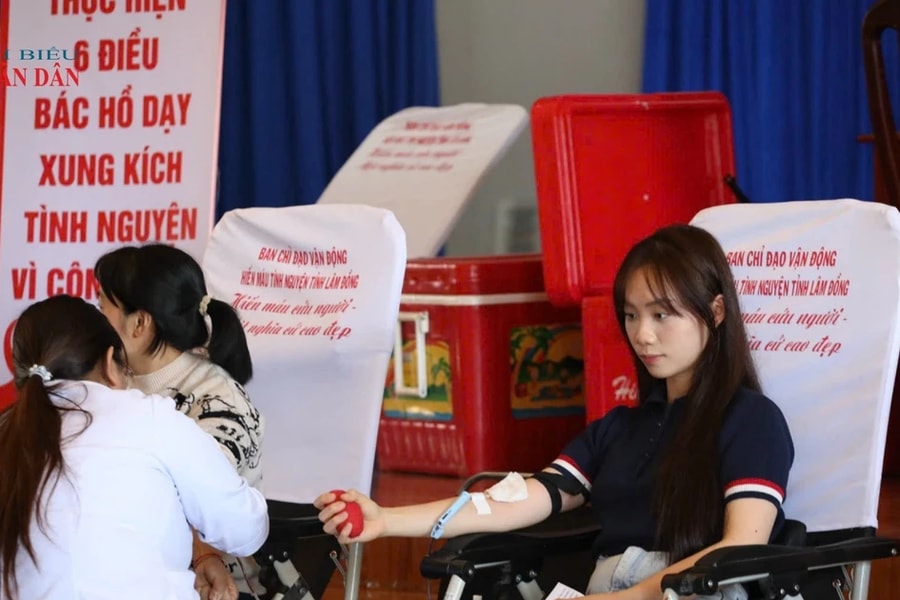  Hàng trăm tình nguyện viên tham gia Ngày hội Giọt hồng Thanh niên tại TP. Đà Lạt