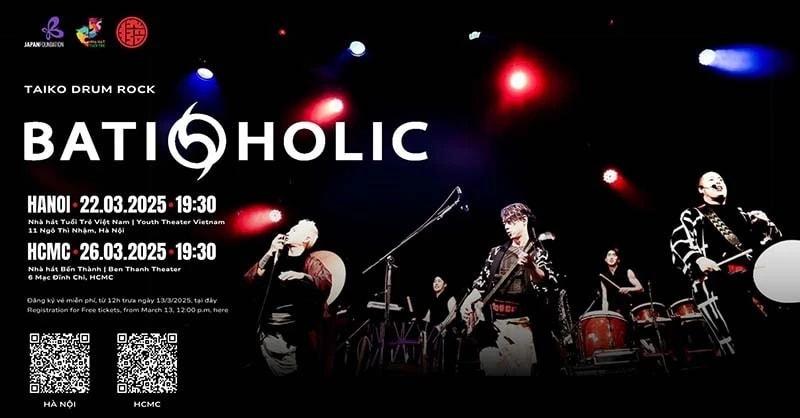 Hòa nhạc rock trống Taiko cùng ban nhạc Nhật Bản Bati-Holic