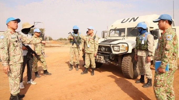 Diễn tập xử trí tình huống bảo đảm an ninh, an toàn tại Phái bộ UNISFA