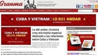 Báo Granma ra mắt chuyên trang đặc biệt kỷ niệm 65 năm quan hệ hữu nghị Việt Nam - Cuba