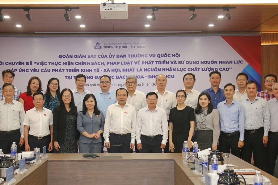 Đoàn giám sát của Ủy ban Thường vụ Quốc hội làm việc với Trường Đại học Bách khoa TP. Hồ Chí Minh