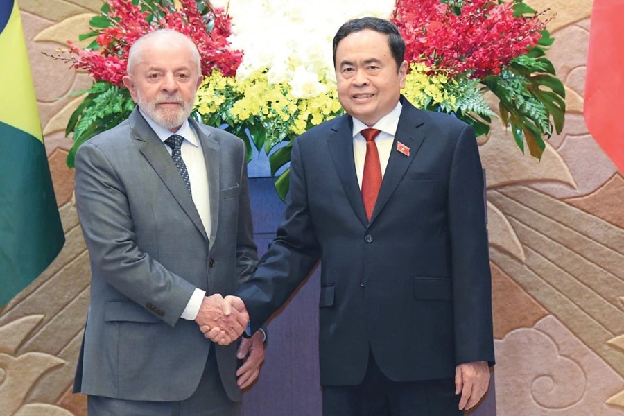 Chủ tịch Quốc hội Trần Thanh Mẫn hội kiến Tổng thống Brazil Luiz Inácio Lula da Silva