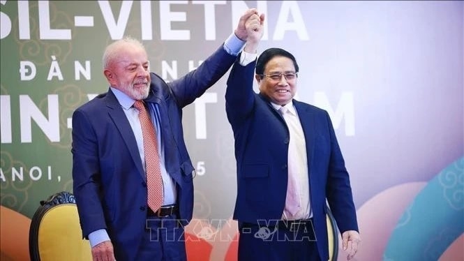 Thủ tướng Phạm Minh Chính và Tổng thống Lula da Silva dự Diễn đàn kinh tế Việt Nam - Brazil