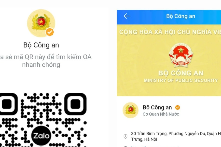 Bộ Công an ra mắt trang thông tin trên nền tảng mạng xã hội Zalo OA