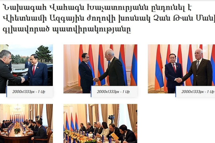 Báo chí Armenia: Chuyến thăm của Chủ tịch Quốc hội Việt Nam tạo động lực cho quan hệ song phương, vì lợi ích và thịnh vượng của nhân dân hai nước