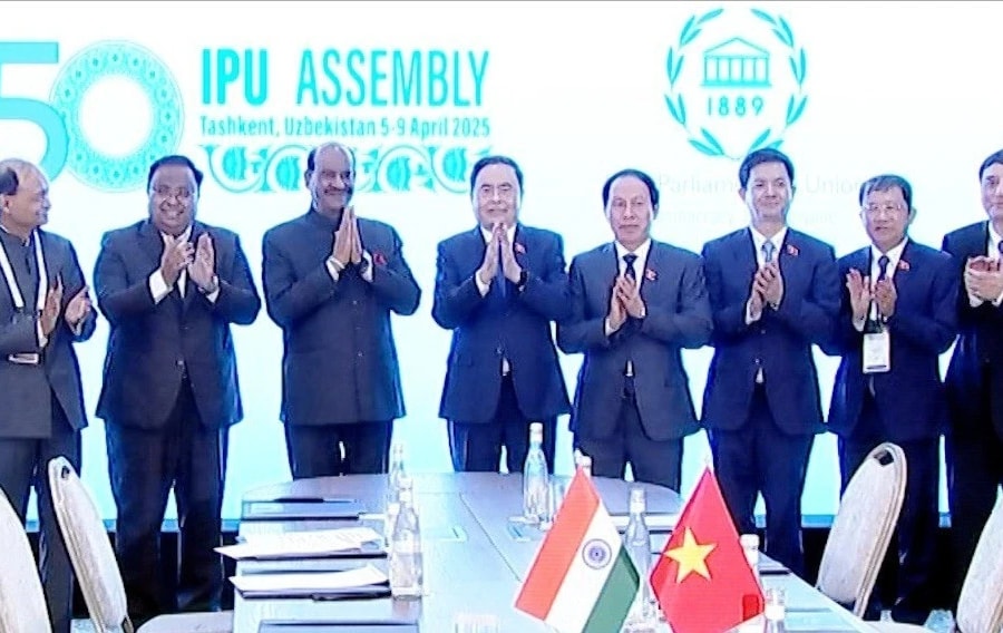 Chủ tịch Quốc hội Trần Thanh Mẫn gặp Chủ tịch Hạ viện Ấn Độ Om Birla